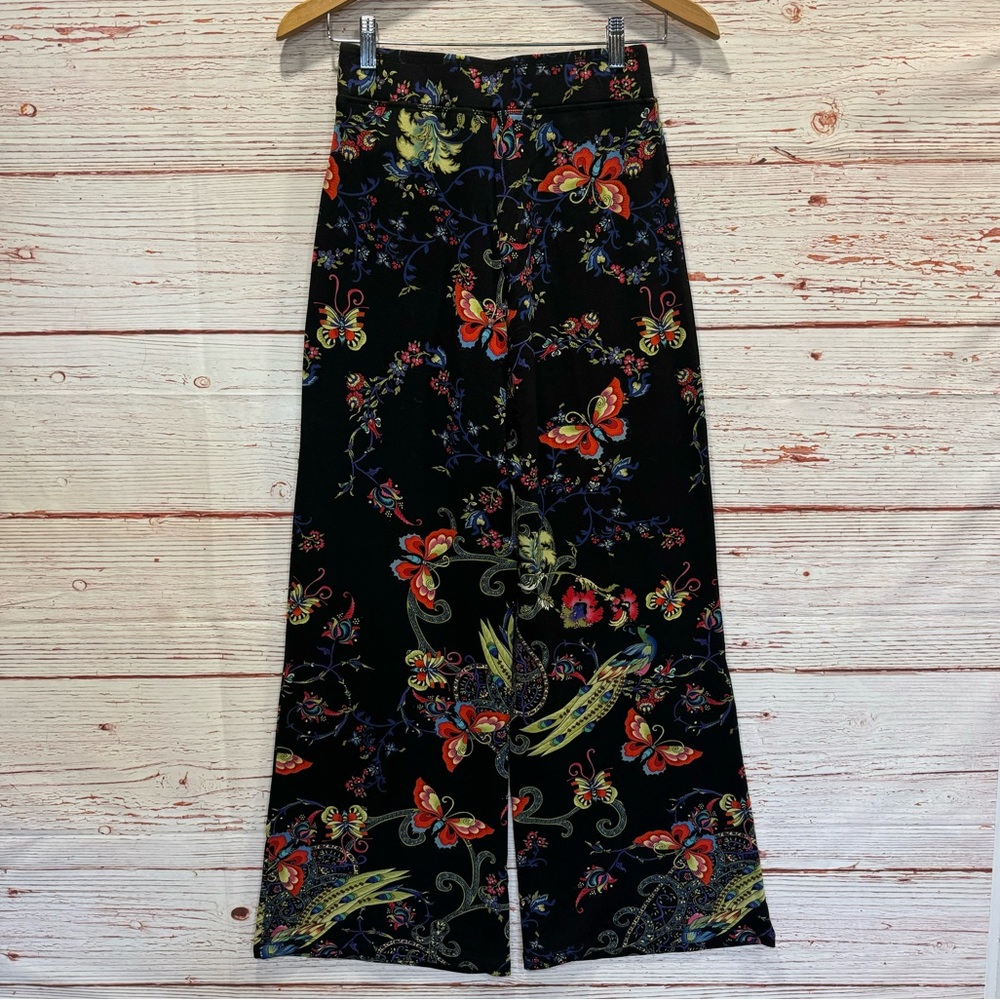 NWT Johnny Was Pottery Wide Leg Pant in Multi Butterfly Floral Print Sz XS - Picture 14 of 16